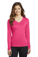 Load image into Gallery viewer, Ladies Long Sleeve Heather Contender™ V-Neck Tee